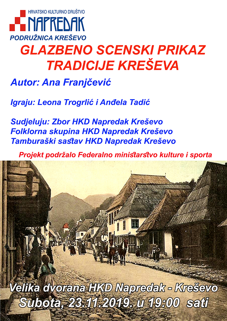 HKD "Napredak":  U subotu glazbeno-scenski prikaz kreševske tradicije
