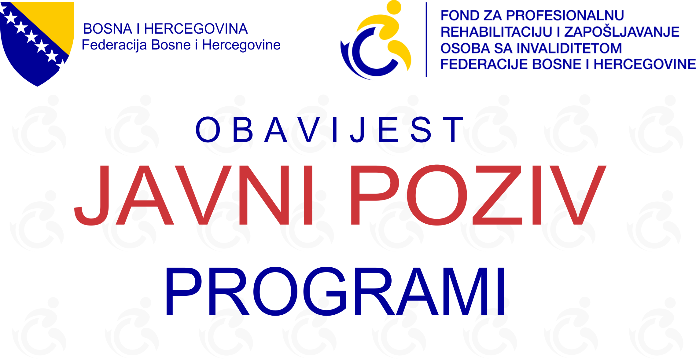 Javni poziv - Fond za profesionalnu rehabilitaciju i zapošljavanje osoba s invaliditetom