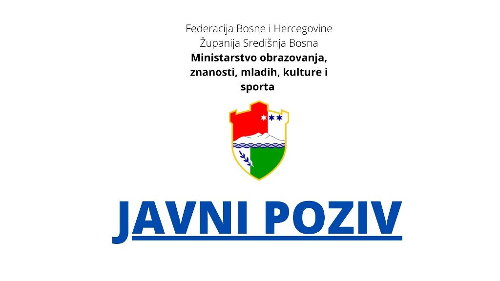 Ministarstvo obrazovanja, znanosti mladih, kulture i športa KSB - Javni pozivi za kulturu i sport